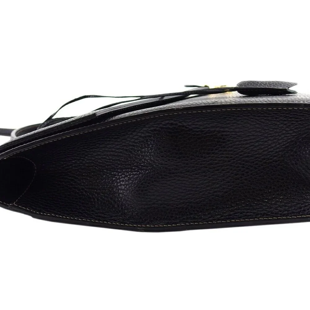 a.testoni Business bag Black gold Women Authentic secondhand